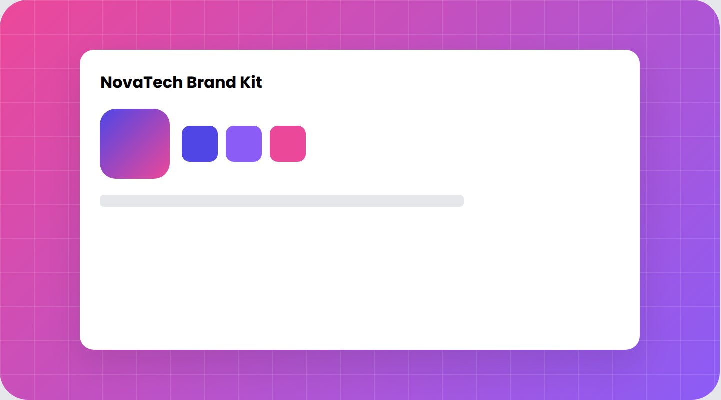 NovaTech brand identity kit